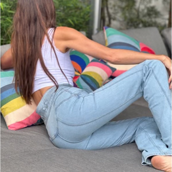 Stoned Immaculate Waiting For the Sun Bell Bottom Jeans Topanga Denim Women’s 27 - Picture 2 of 16